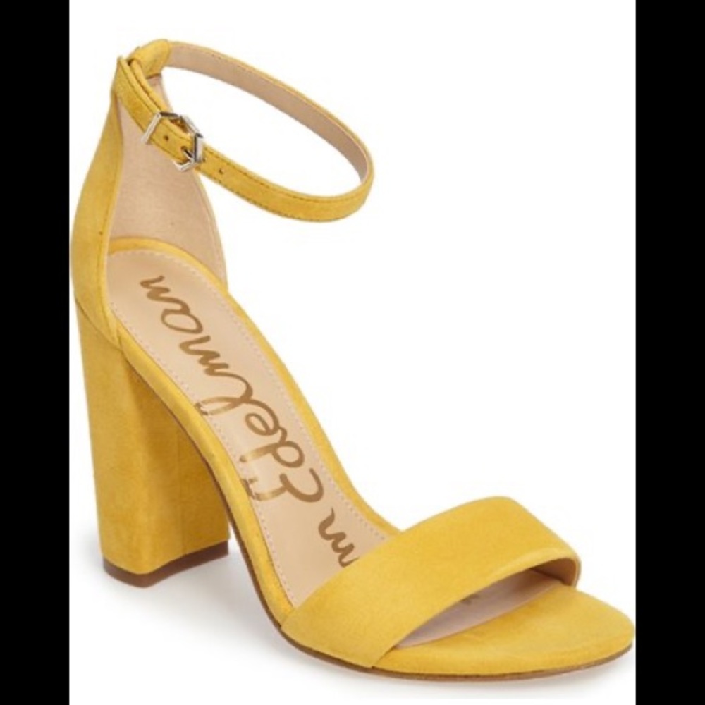 Sam Edelman Yaro Heel in Sunset Yellow Suede